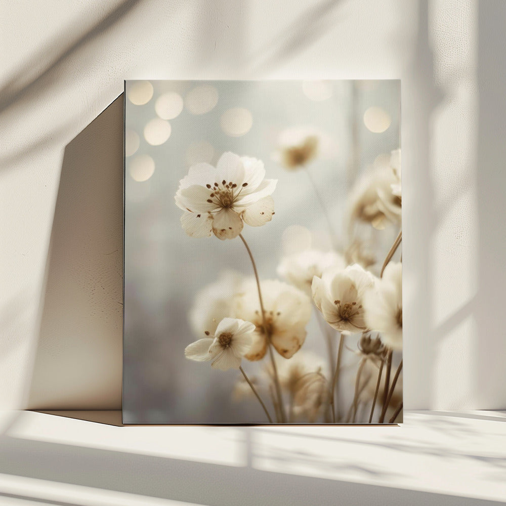 Bloemblaadjes in zacht licht | Canvas