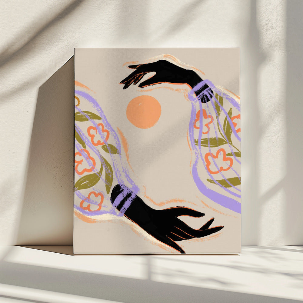 Omarm de zon | Canvas