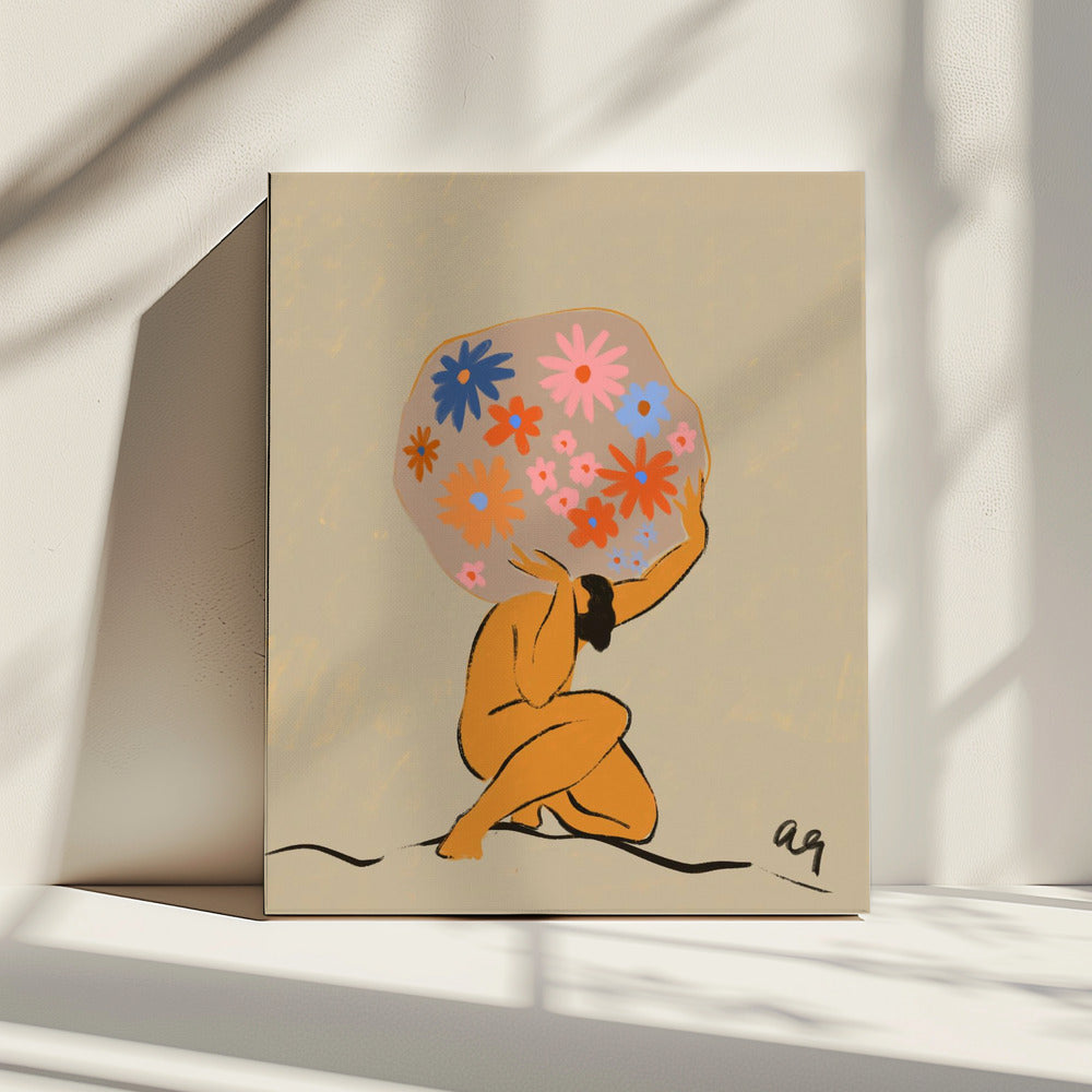 World On Her Shoulders | Canvas