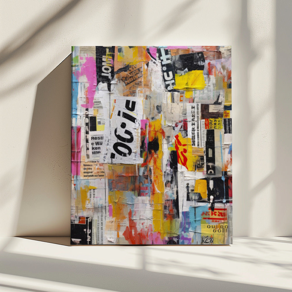 Stedelijke collage-uitbarsting | Canvas