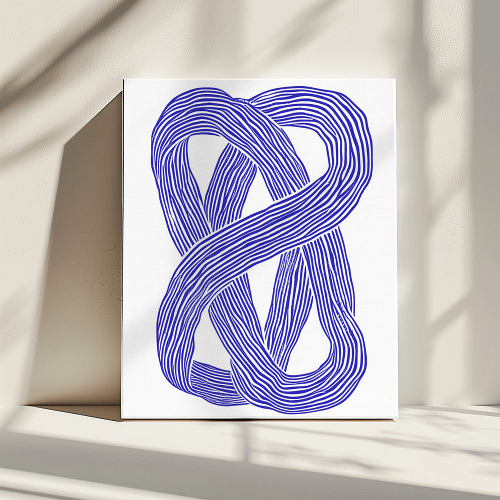 Blauwe Infinity Loop | Canvas