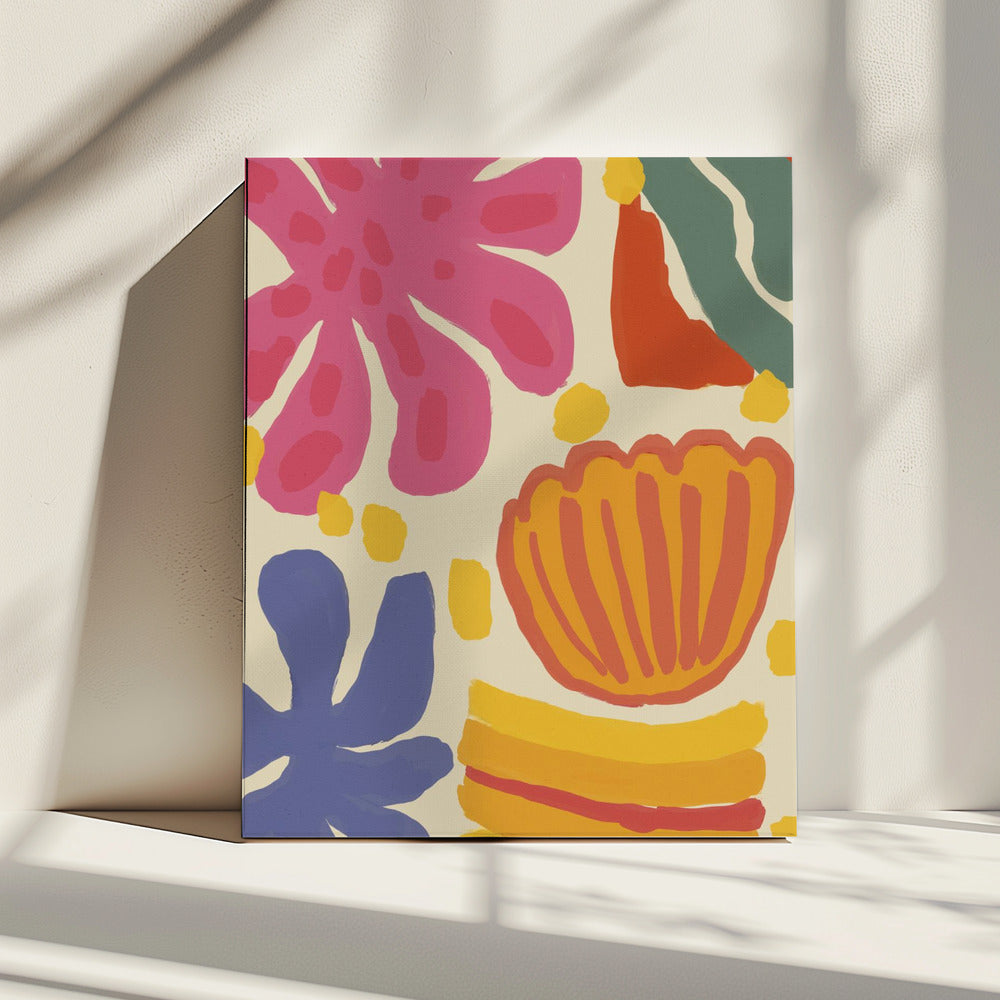 Levendige Flora Dans | Canvas
