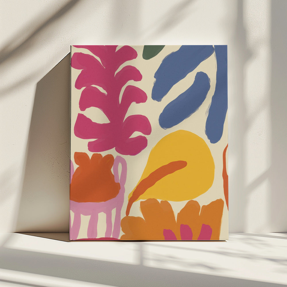 Gedurfde bloemendans | Canvas