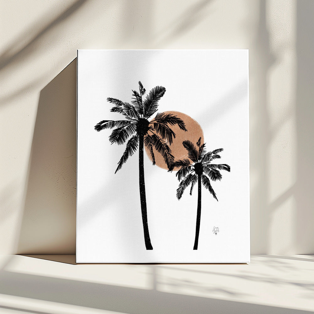 Witte achtergrond palmbomen Erum Khalili.png | Canvas