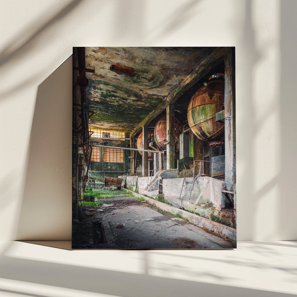 Roestige industriële ballen | Canvas