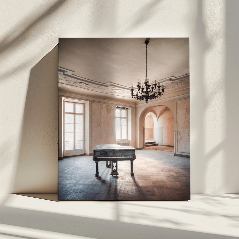 Piano in een verlaten kasteel | Canvas