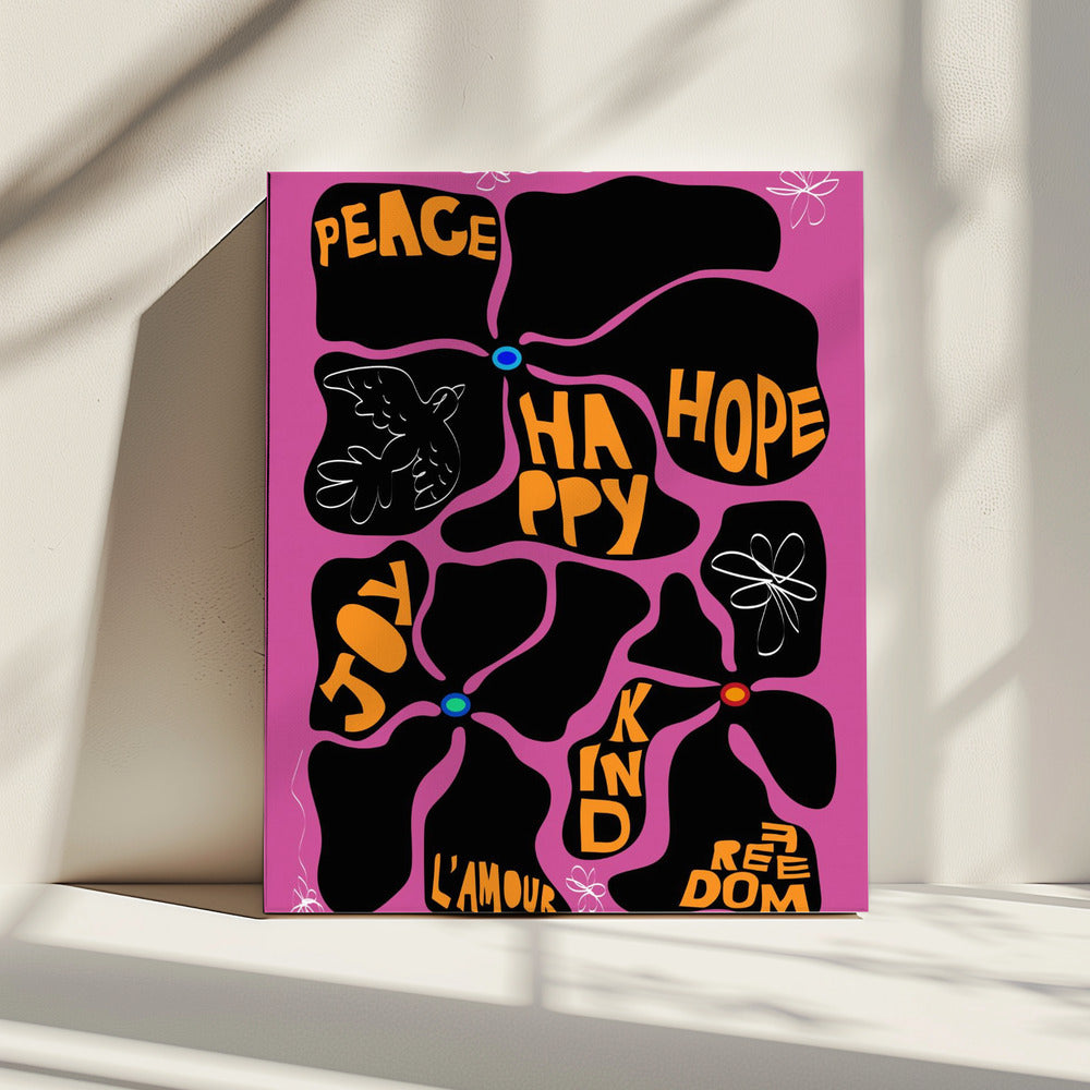 Bloem van de Tijd - Paars | Canvas