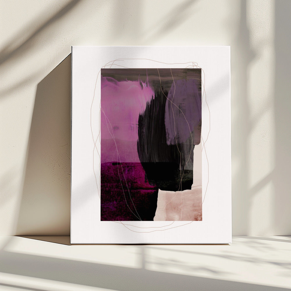 Abstracte penseelstreken 77 | Canvas