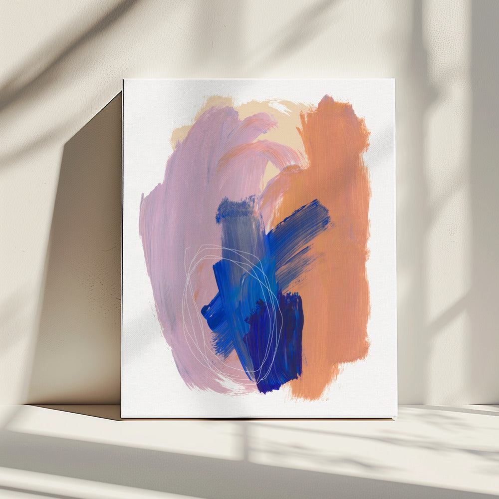 Abstracte penseelstreken 90 | Canvas