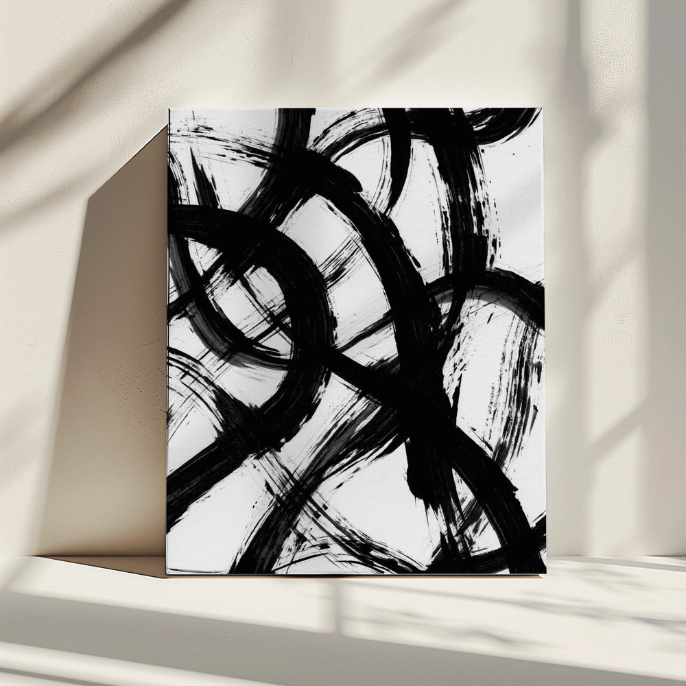 Abstracte penseelstreken 98X | Canvas