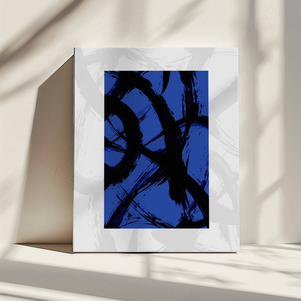 Abstracte penseelstreken 98Y | Canvas