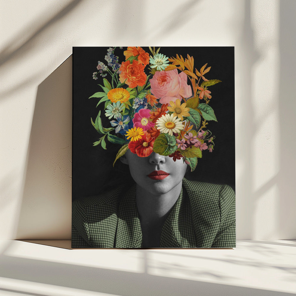 Groen Vintage Boeket | Canvas