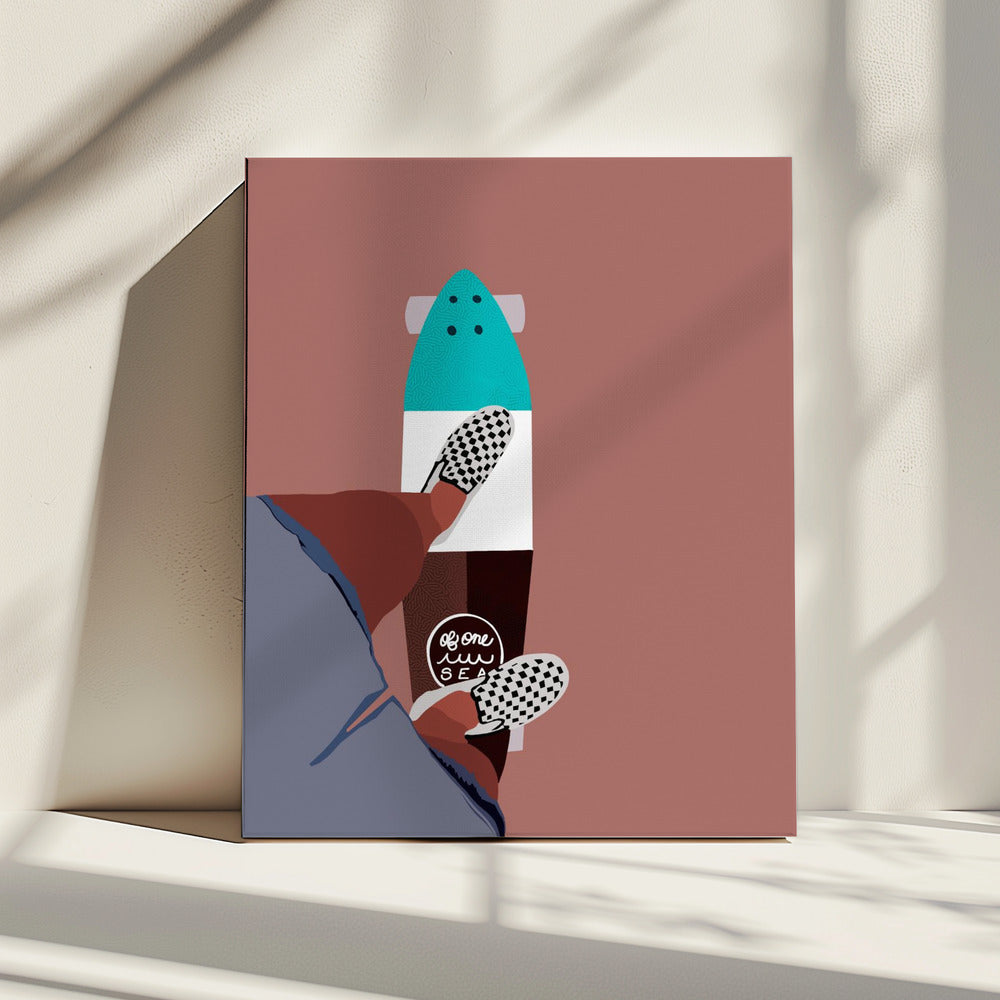 Geruite rit | Canvas
