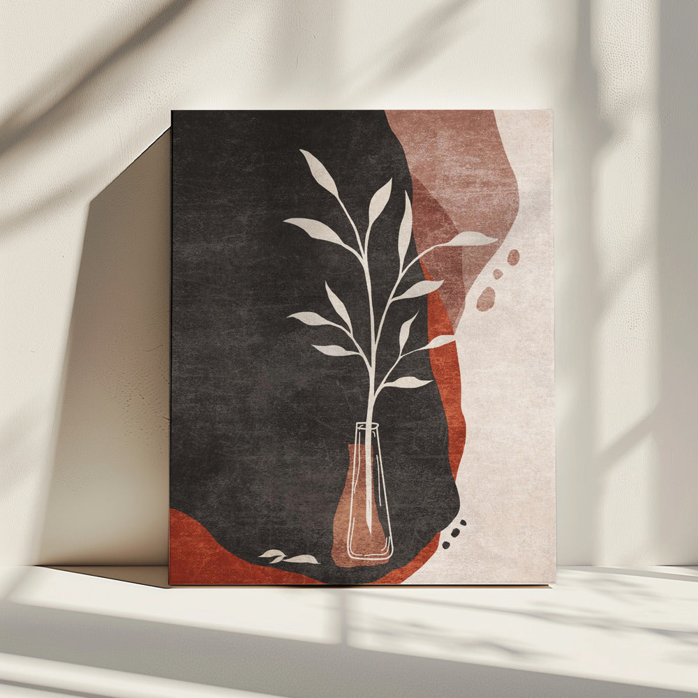 Vase and Leaves | Canvas