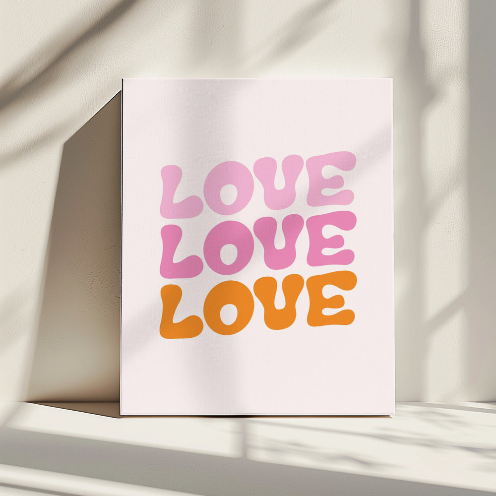 Retro Liefde | Canvas