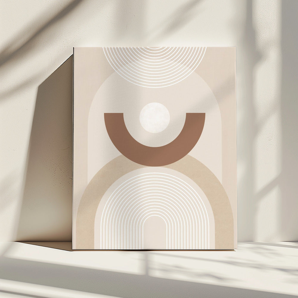 Beige Mid-Century Poster | Canvas
