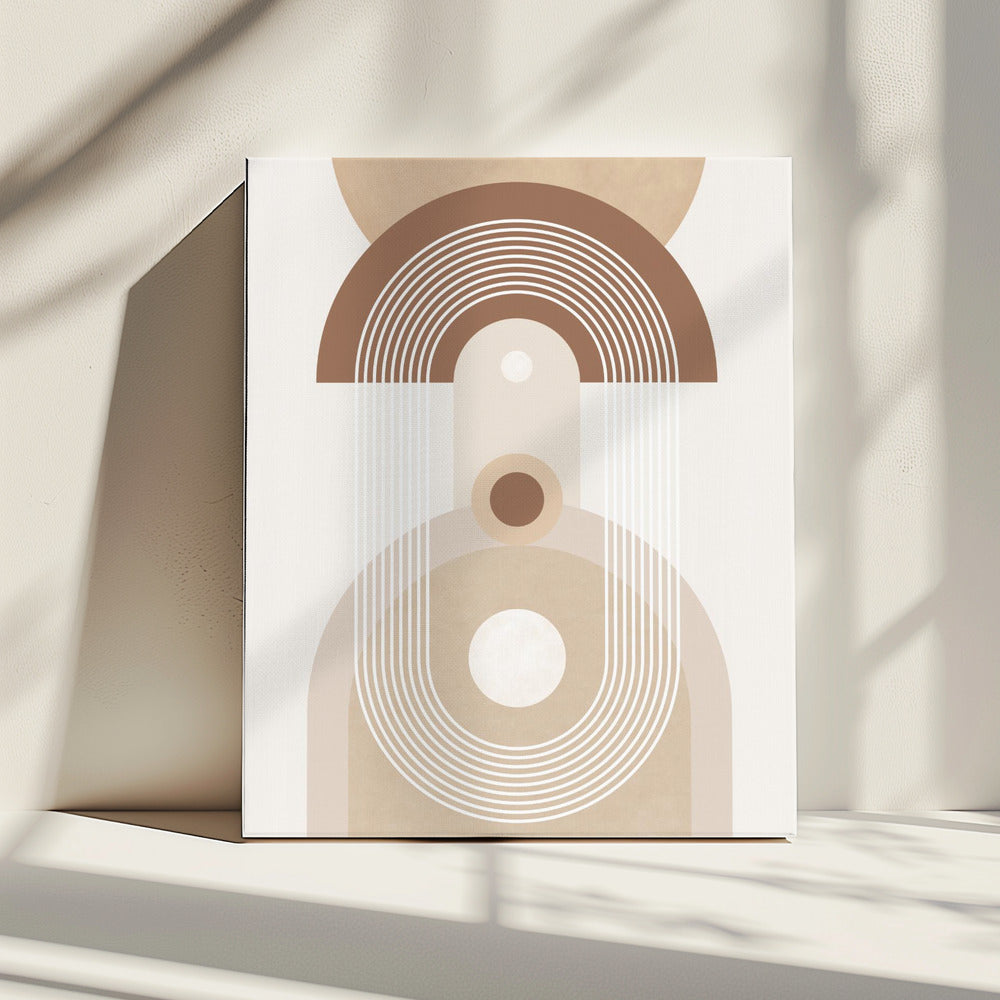 Beige Mid-Century Poster | Canvas