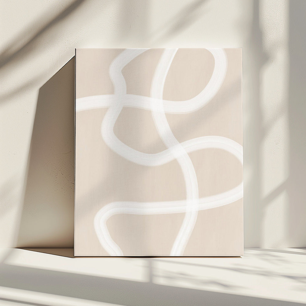 Witte penseelstreek poster | Canvas
