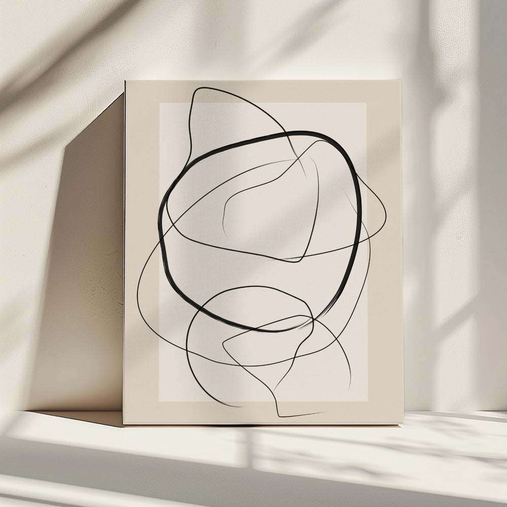 Zachte abstracte lijnen kunst | Canvas