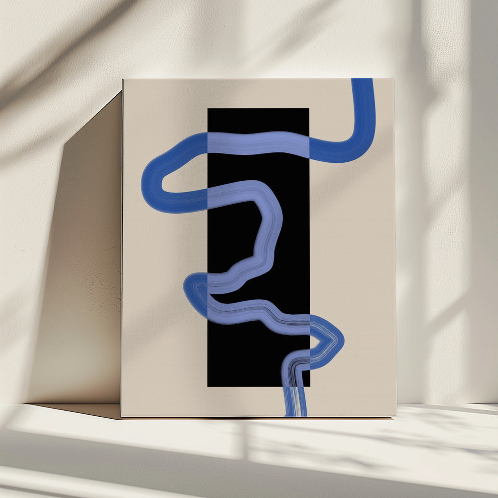 Blauwe padstroom | Canvas