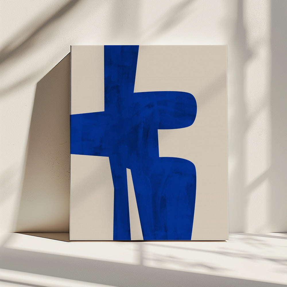 Blauwe Harmonie Vorm | Canvas