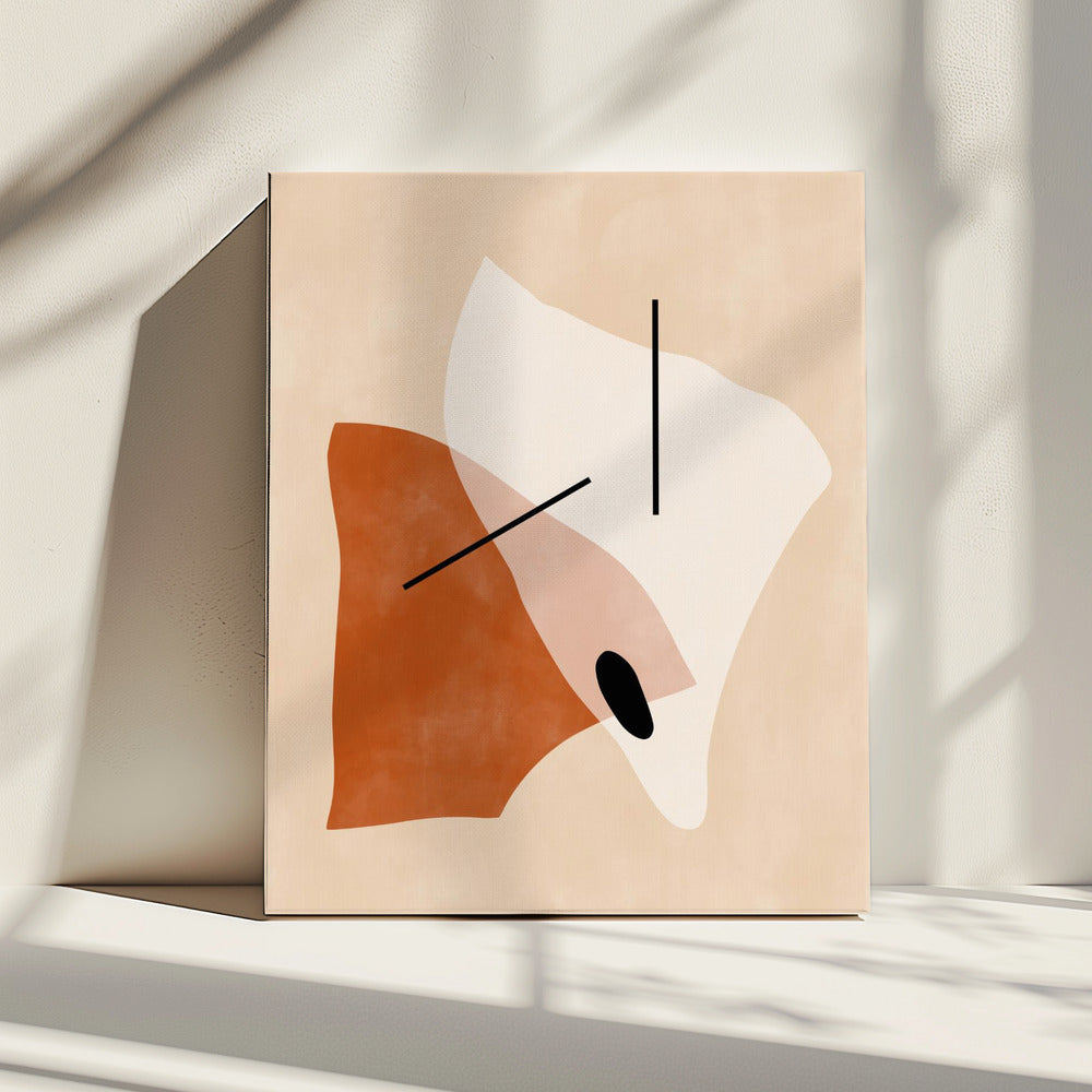 Geometrische vormen in aardse tinten | Canvas