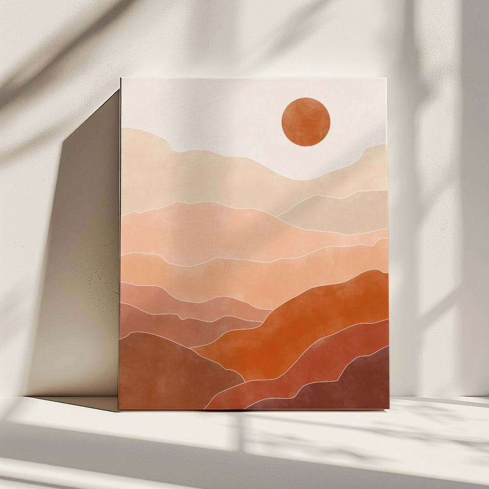 Woestijnzonsopgang | Canvas
