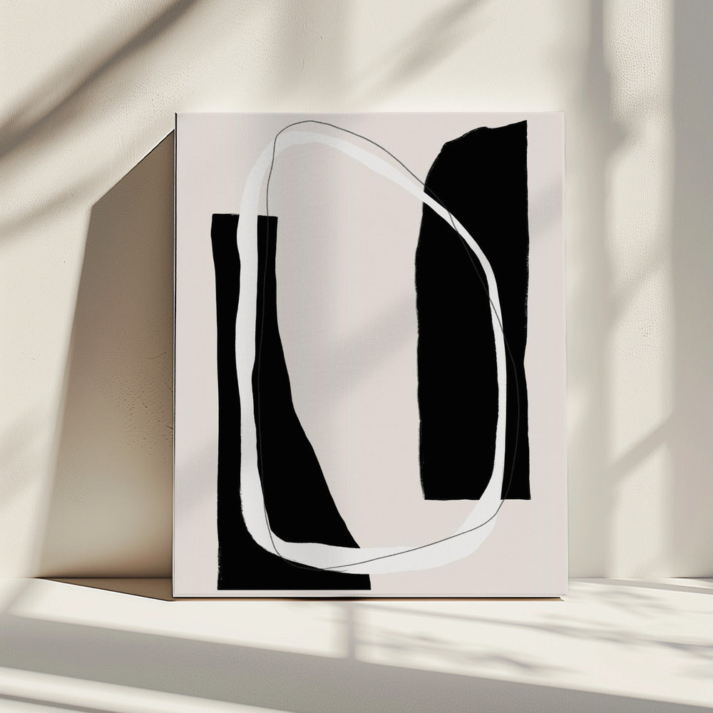 Monochrome geometrische vormen | Canvas