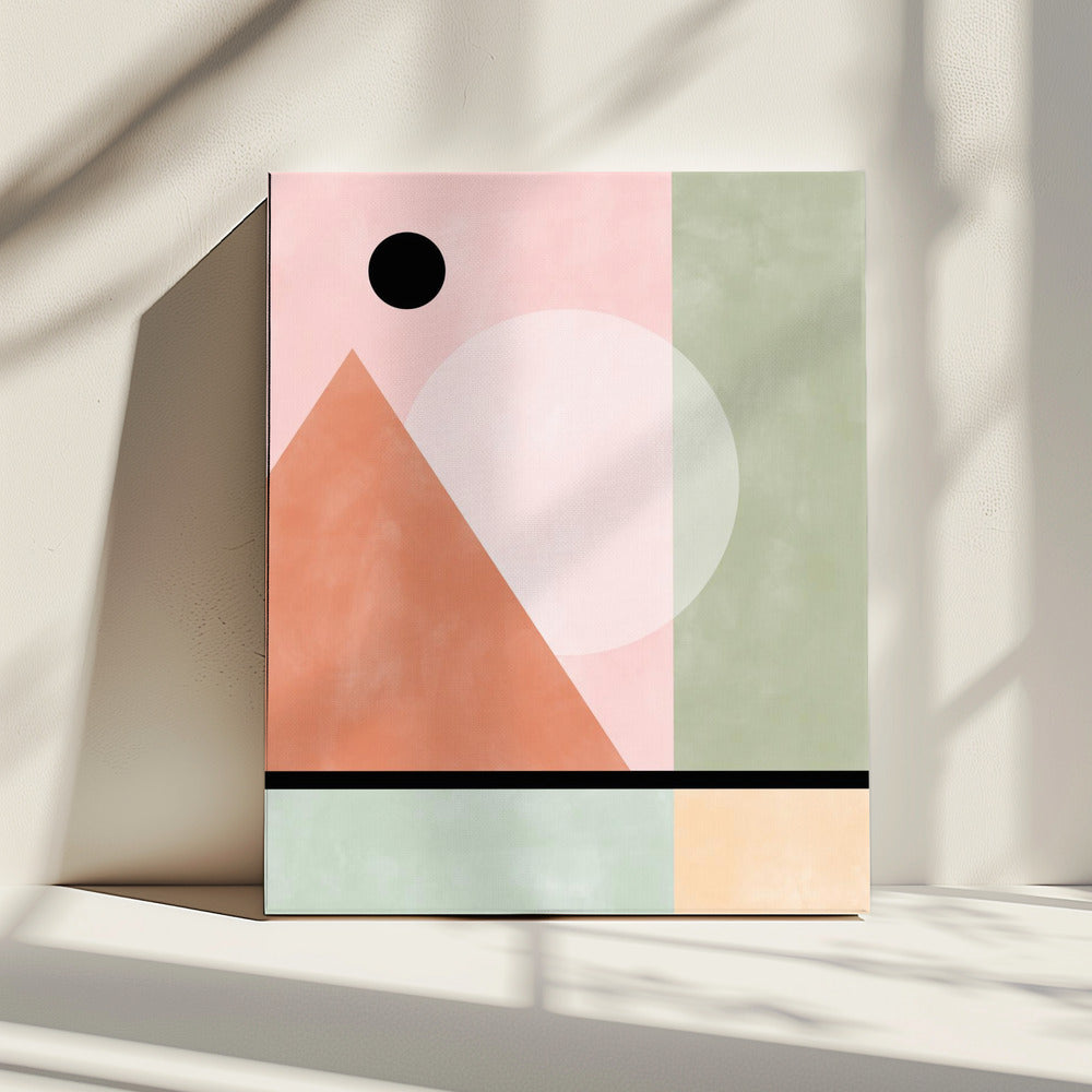 Geometrische vormen in pasteltinten | Canvas