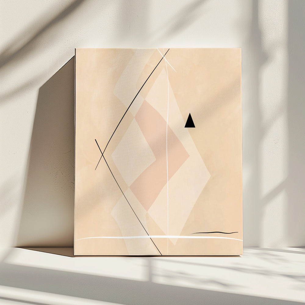 Geometrische vormen en kruisende lijnen | Canvas