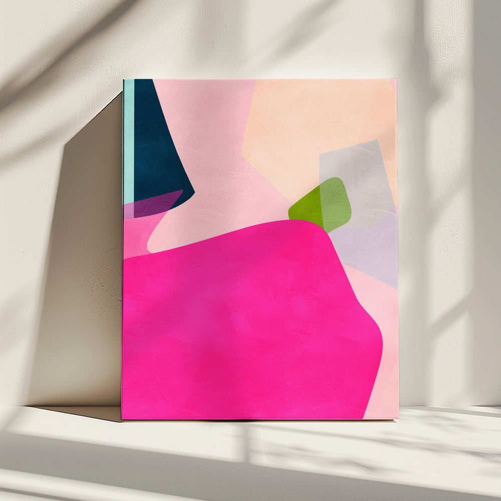 Roze pastelvorm | Canvas