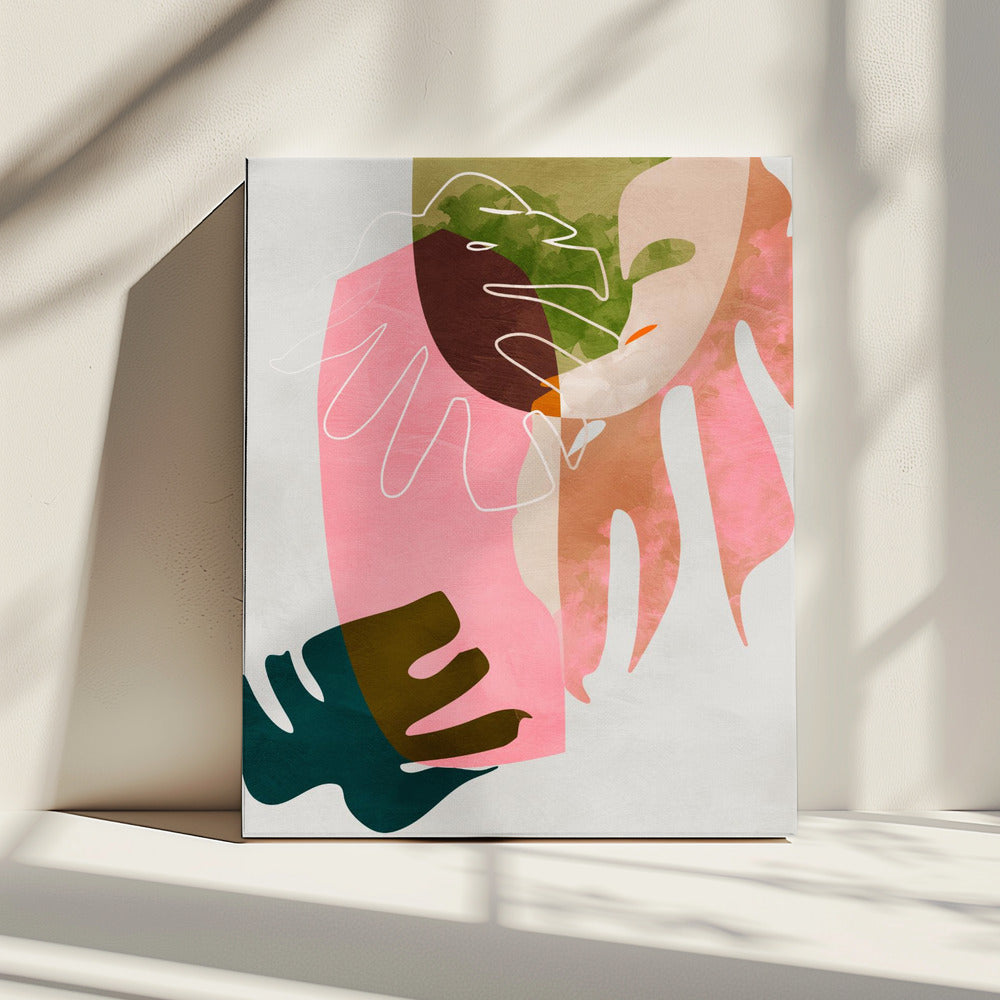 Bladeren uitgesneden | Canvas