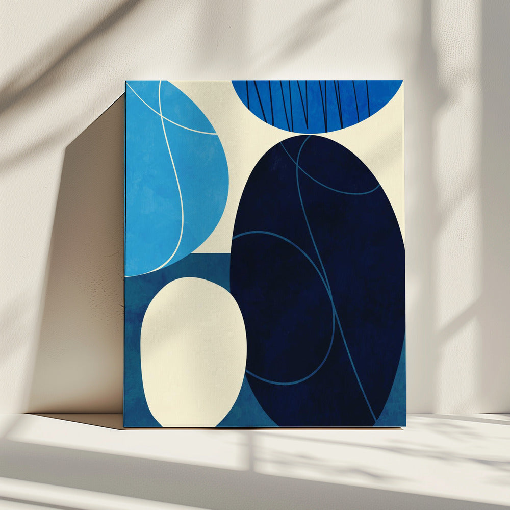 Vormen Spelen3 3blauw | Canvas