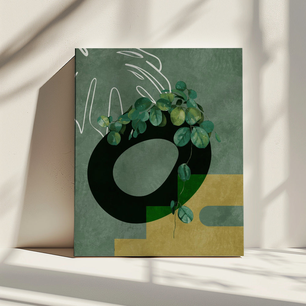 Bladeren Meer 4 Groen | Canvas