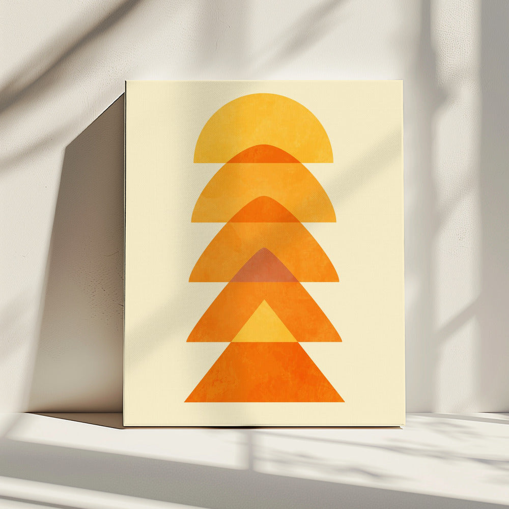 Lente Mid Rhapsody Oranje 5 | Canvas