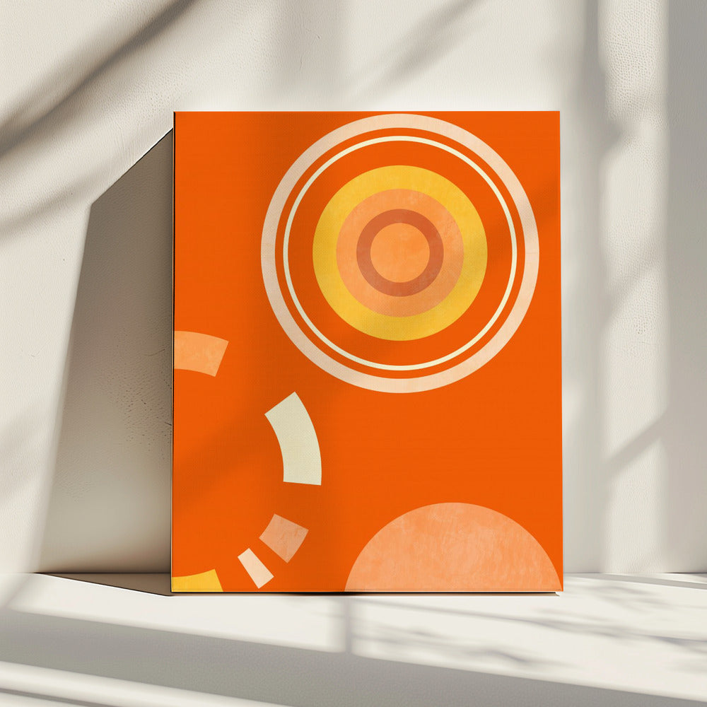 Lente Mid Rhapsody Oranje 4 | Canvas