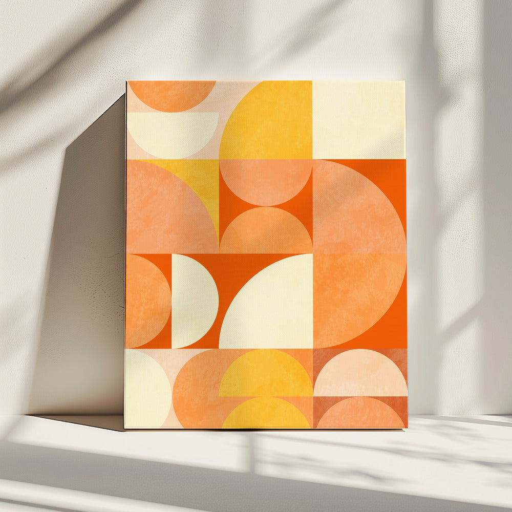 Lente Mid Rhapsody Oranje 3 | Canvas