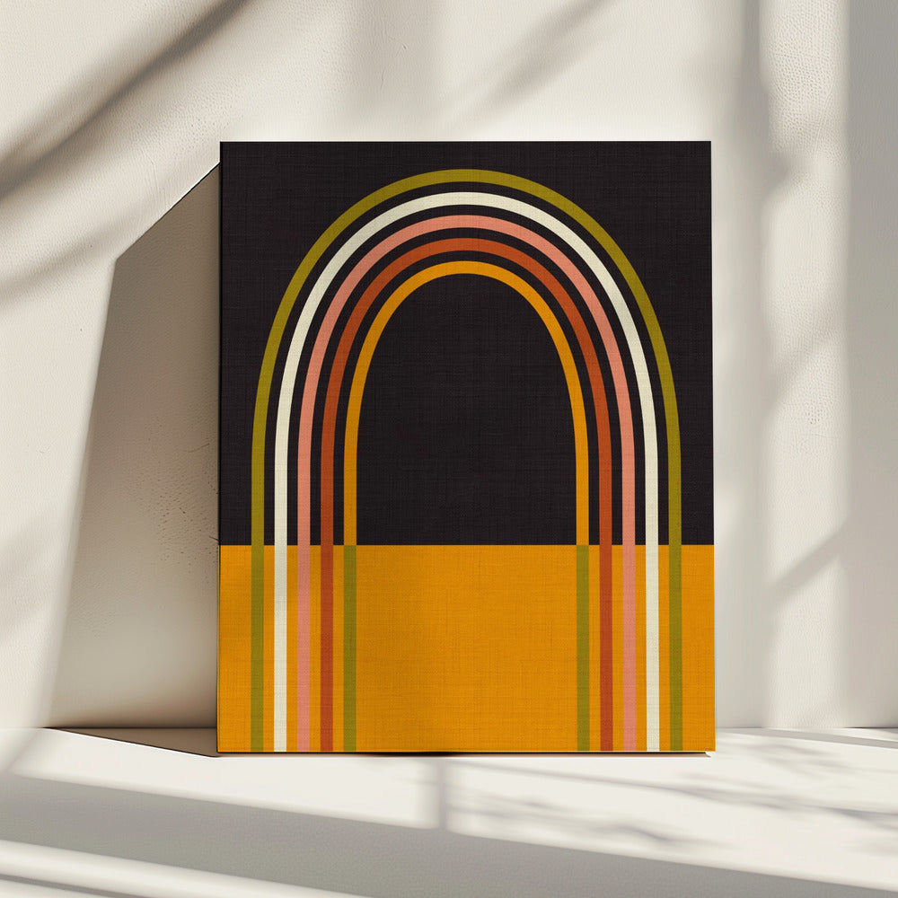 Geo Shapes Herfst 21 Regenboogboog | Canvas