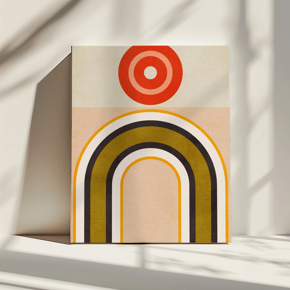 Regenboogzonnen 9 | Canvas