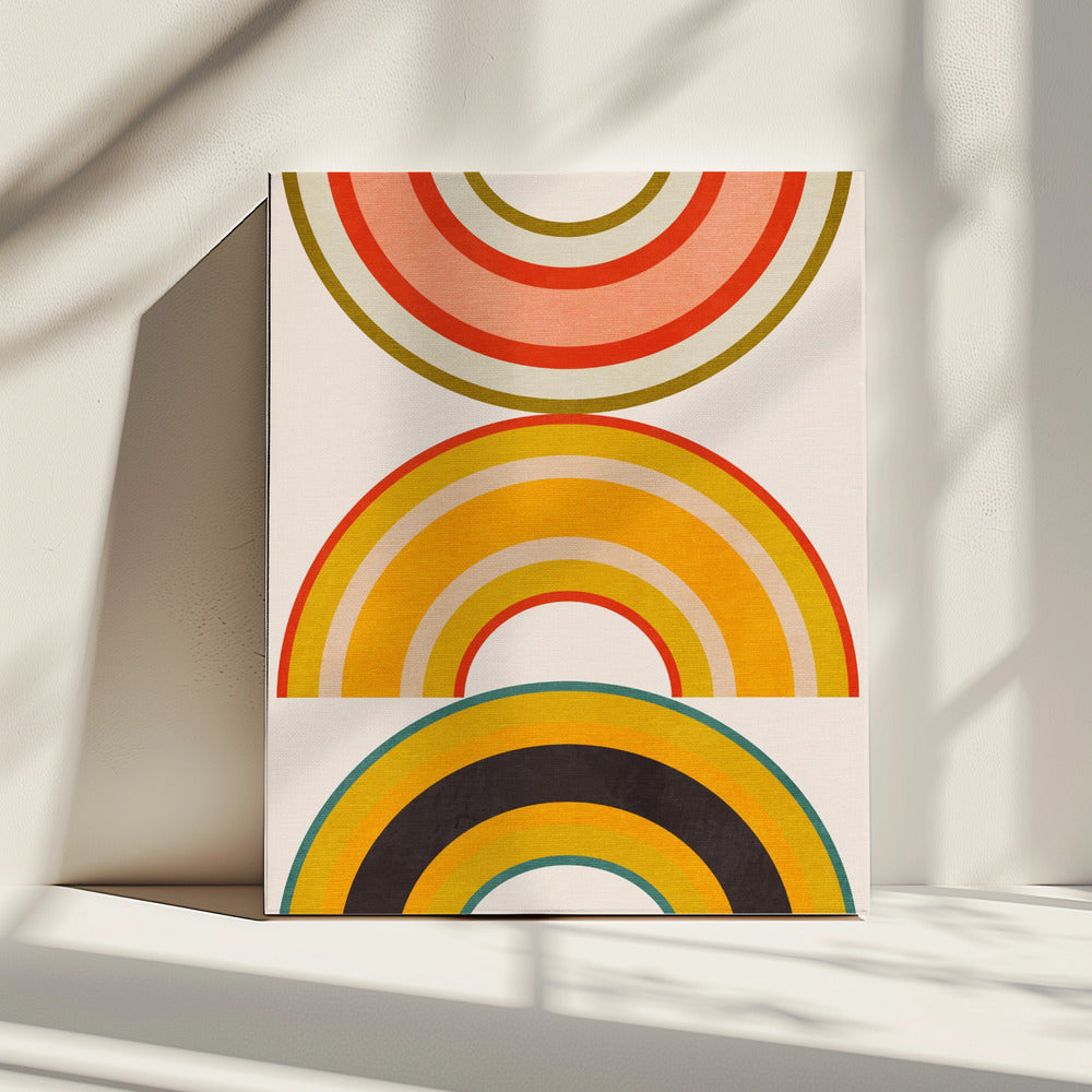 Regenboogzonnen 6 | Canvas