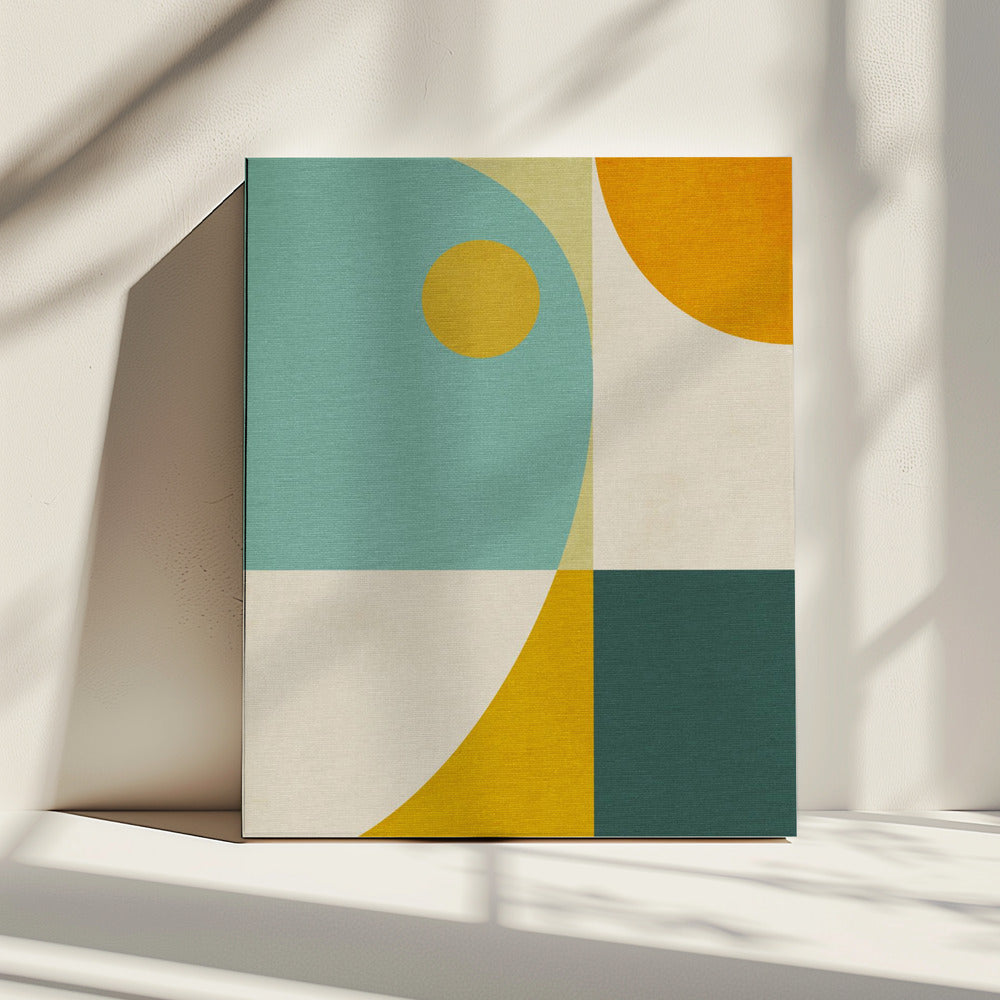 Regenboog Plus Vormen10 | Canvas