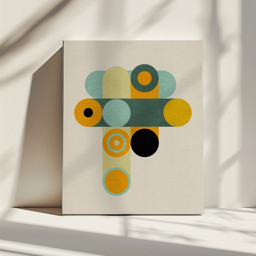 Regenboog Plus Vormen9 | Canvas