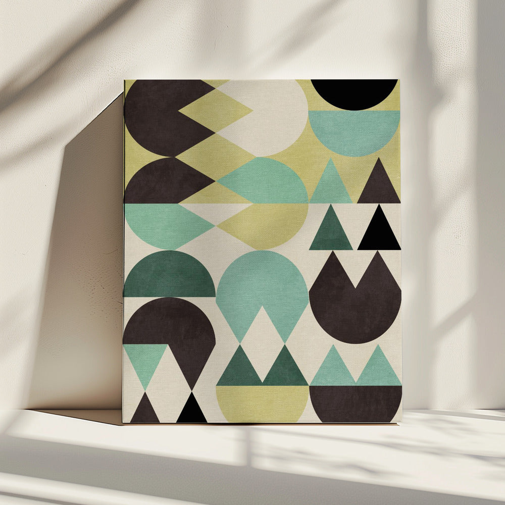 Regenboog Plus Vormen6 | Canvas