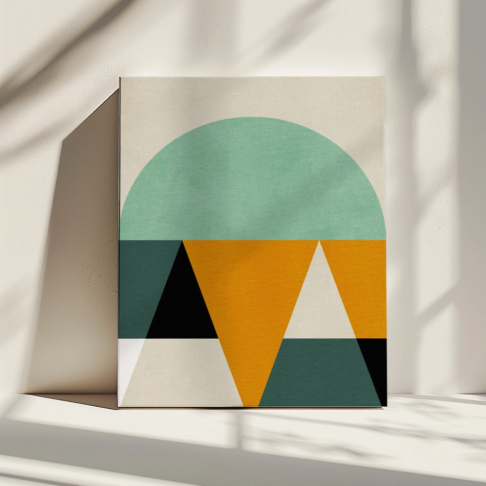 Regenboog Plus Vormen4 | Canvas