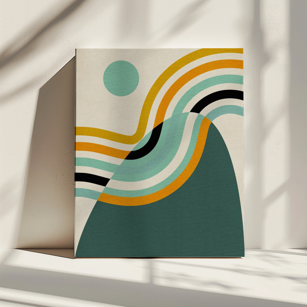 Regenboog Plus Vormen2 | Canvas