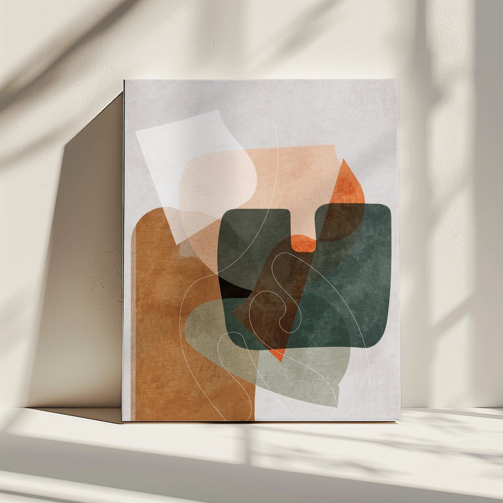 Natuurvriendelijk Terracotta 4 Aquarell Kopie | Canvas