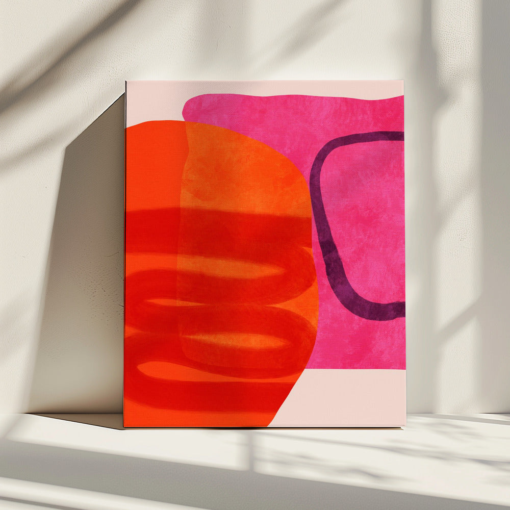 Geschilderde lijnen 4 Kopie | Canvas