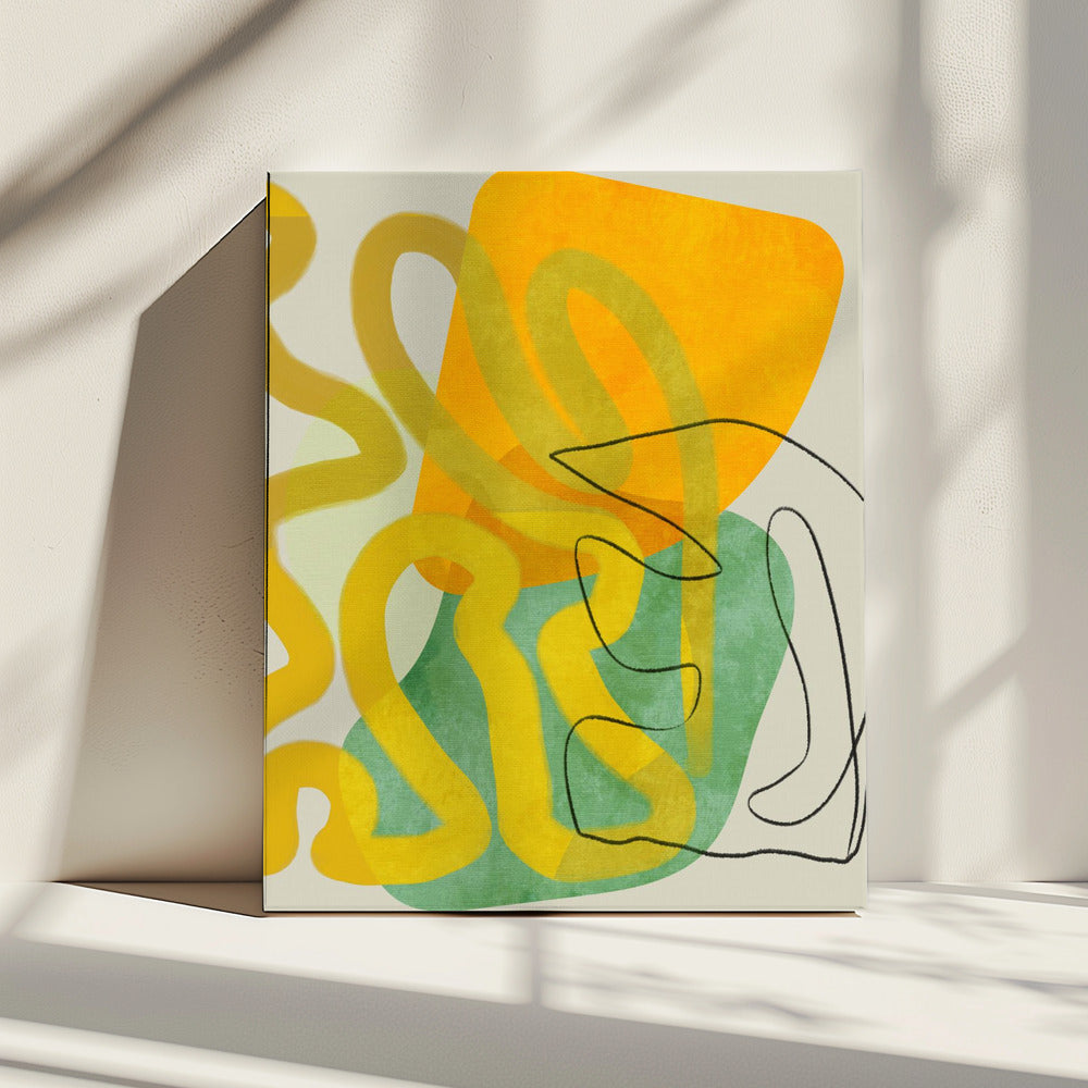Geschilderde lijnen 8 Kopie | Canvas