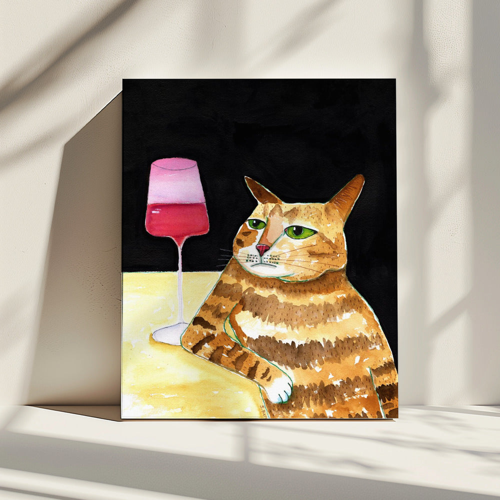 Kattenvrijdagavonddrankjes Wijn Grappige kattenhumor | Canvas