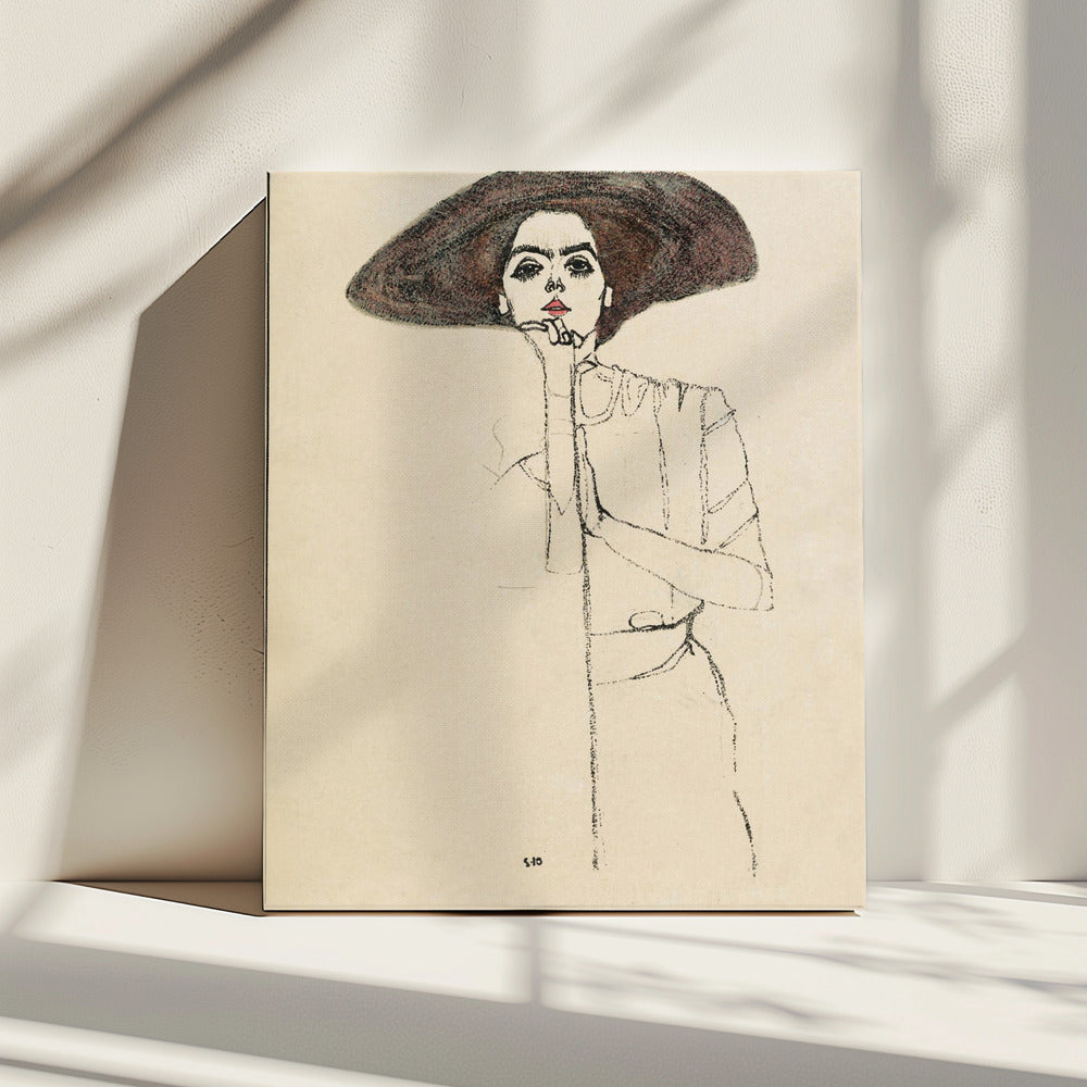 Portret van een vrouw 1910 | Canvas